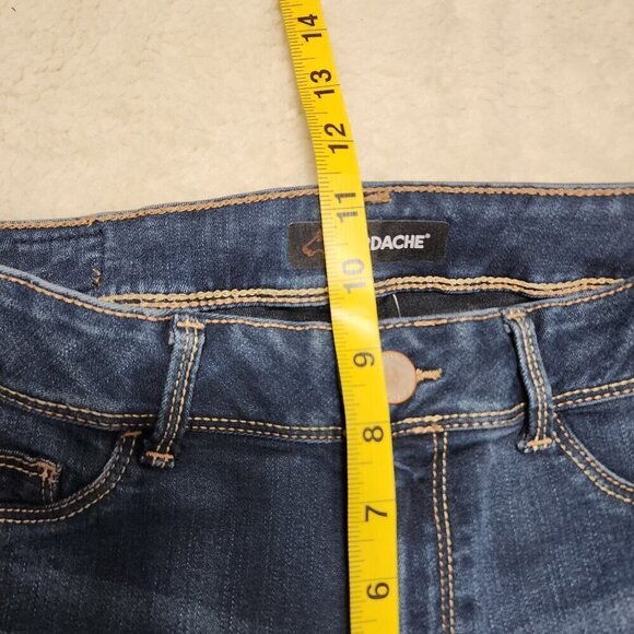 JORDACHE Skinny Jeans 4 (27 x 29) Blue Dark Wash Stretch Mid Rise Rayon - Picture 9 of 9